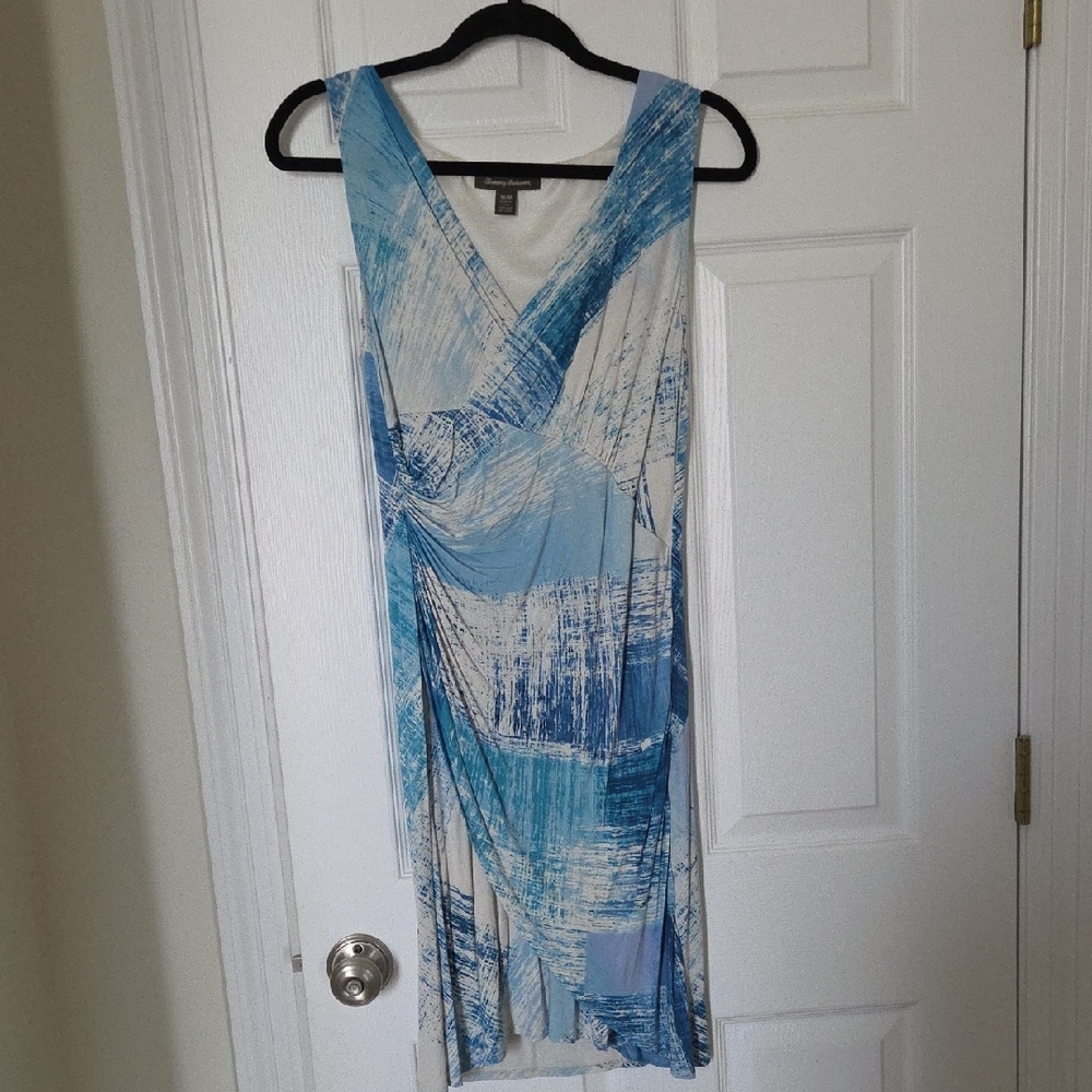 Tommy Bahama Asymmetrical Blue and White Dress